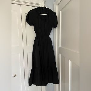 J. Crew Black Cutout Back Dress